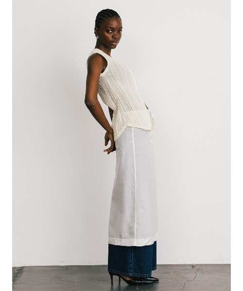 CREDONA(クレドナ)の「SHEER SKIRT SET/シアースカートセット(スカート・レディース・ホワイト/ブルー・FREE)」の21枚目の写真