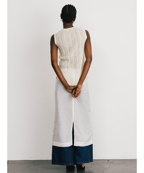 CREDONA(クレドナ)の「SHEER SKIRT SET/シアースカートセット(スカート・レディース・ホワイト/ブルー・FREE)」の20枚目の写真