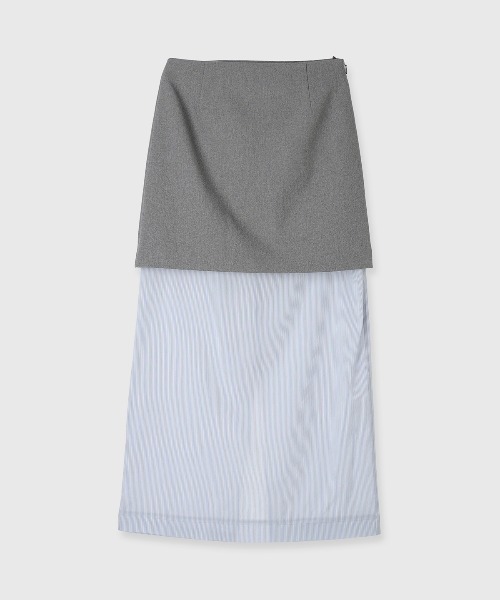 CREDONA(クレドナ)の「SHEER SKIRT SET/シアースカートセット(スカート・レディース・ホワイト/ブルー・FREE)」の8枚目の写真