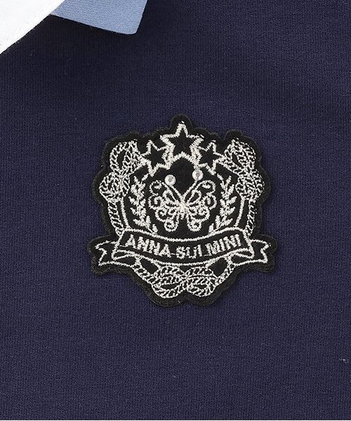 ANNA SUI mini(アナスイ・ミニ)の「【人気商品再入荷】【直営店で取り扱い無し】チェックレイヤード風ワンピース(ワンピース・キッズ・ネイビー/ラベンダー・130cm/150cm/140cm/120cm)」の9枚目の写真