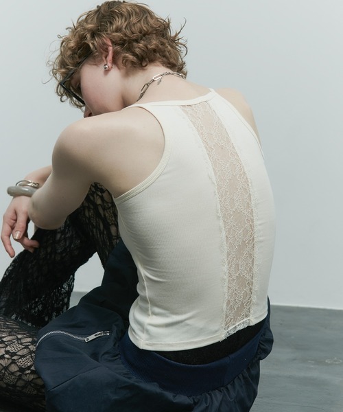 トップス yu 楽天市場】【SALE／30%OFF】2SET透かしニット*ロンT/AND YUA ANY