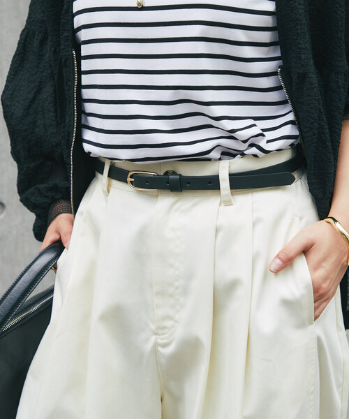 un dix cors（アンディコール）の「【ROKOTA(ロコタ)】プレーン張り合わせベルト（ベルト・レディース・キャメル/ブラック・FREE）」の8枚目の写真