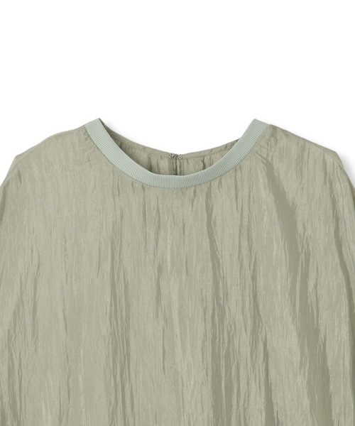 LAUTREAMONT(ロートレアモン)の「【一部店舗限定販売】シャイニーシアーコンビプルオーバー≪手洗い可能≫(シャツ/ブラウス・レディース・ホワイト/グリーン/ブラック・9号)」の6枚目の写真