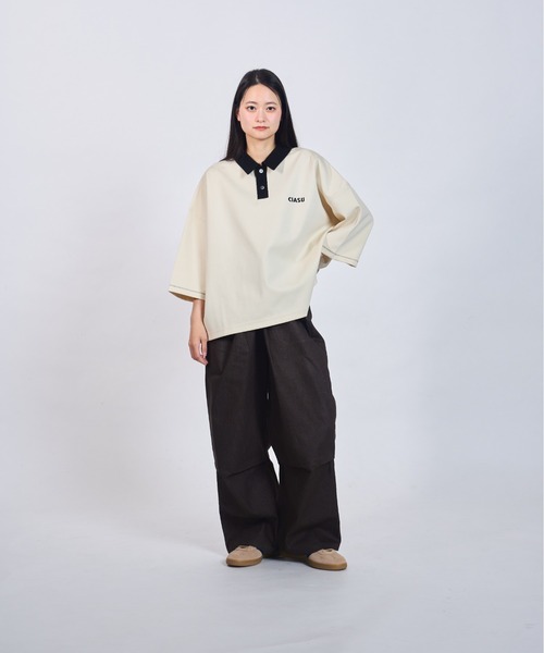 CIASU(シアス)の「ギザステッチポロシャツ(ポロシャツ・メンズ・アイボリー/ネイビー/ブラック/ブラウン・MEDIUM/LARGE)」の16枚目の写真