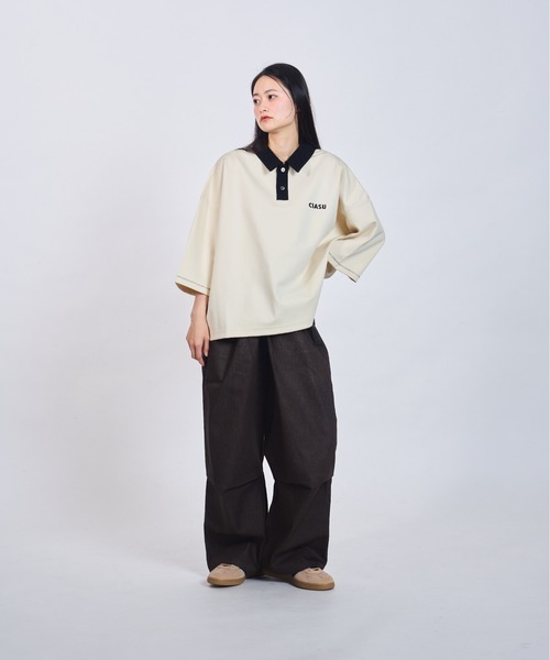 CIASU(シアス)の「ギザステッチポロシャツ(ポロシャツ・メンズ・アイボリー/ネイビー/ブラック/ブラウン・MEDIUM/LARGE)」の17枚目の写真