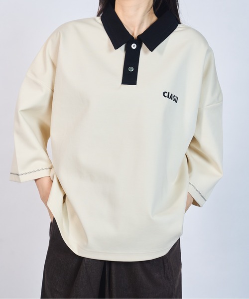 CIASU(シアス)の「ギザステッチポロシャツ(ポロシャツ・メンズ・アイボリー/ネイビー/ブラック/ブラウン・MEDIUM/LARGE)」の10枚目の写真