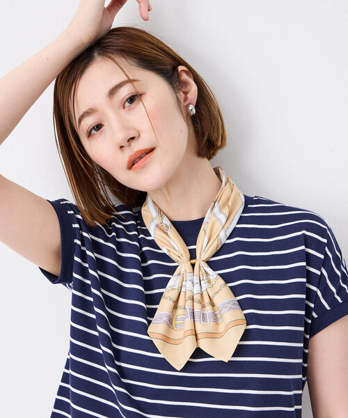 Petit Honfleur（プチオンフルール）の「2025年春夏【接触冷感】スカーフ（ストール/ショール・レディース・ブルー/ベージュ/モカ/ネイビー・フリー）」の18枚目の写真