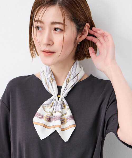 Petit Honfleur（プチオンフルール）の「2025年春夏【接触冷感】スカーフ（ストール/ショール・レディース・ブルー/ベージュ/モカ/ネイビー・フリー）」の16枚目の写真