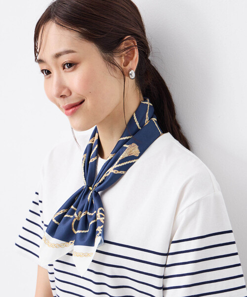 Petit Honfleur（プチオンフルール）の「2025年春夏【接触冷感】スカーフ（ストール/ショール・レディース・ブルー/ベージュ/モカ/ネイビー・フリー）」の14枚目の写真