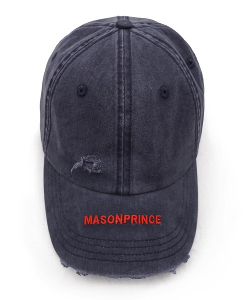 MASONPRINCE キャップ 帽子 ダメージ ロゴ 刺繍 ウォッシュド 5_000000001571.jpg?1745398723