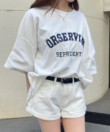 ROGER AND RAW（ロジャーアンドロウ）の「ビッグシルエット 半袖 ロゴ刺繍 Tシャツ（Tシャツ/カットソー・メンズ）」