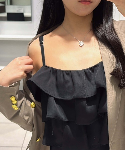 aquagarage(アクアガレージ)の「フリルサロペット(ワンピース・レディース・チャコール/ブラック・L/M)」の19枚目の写真