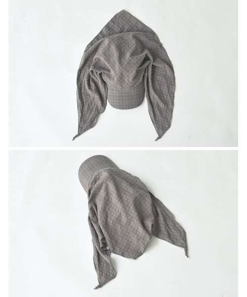 Re:EDIT（リエディ）の「[2025 SUMMER COLLECTION]チェック柄バックリボンキャップ（キャップ・レディース・ネイビー/グレー/ブラック・FREE）」の8枚目の写真