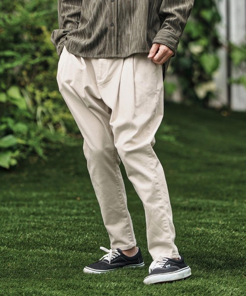 CAMBIO(カンビオ)の「mp13789- Stretch Twill Unique Three Dimensional Pants イージーパンツ(その他パンツ・メンズ・ブラック/キナリ/サンドベージュ・S/M/L)」の2枚目の写真