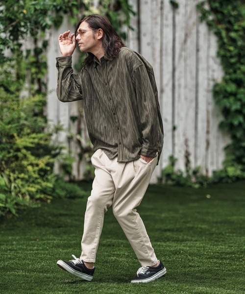 mp13789- Stretch Twill Unique Three Dimensional Pants イージー