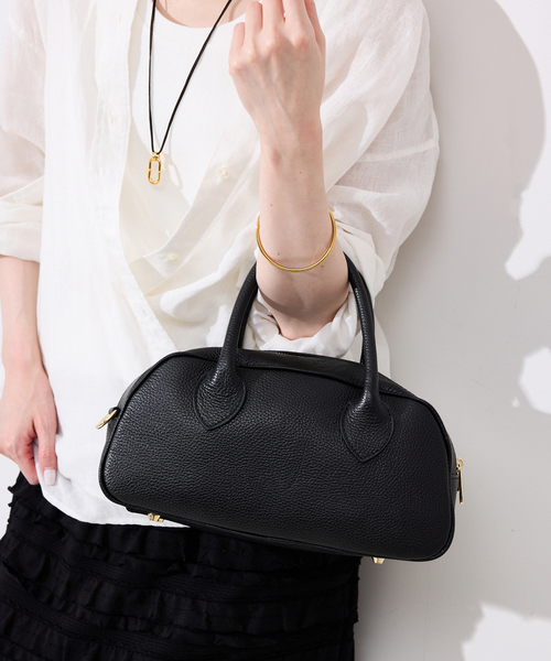 MARCO BIANCHINI(マルコビアンチーニ)の「MARCO BIANCHINI/マルコ・ビアンキーニ レザーボストンBAG 25112(ボストンバッグ・レディース・ブラック/ブラウン・FREE)」の6枚目の写真