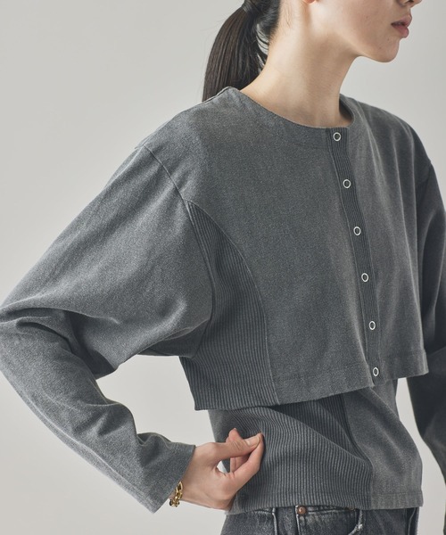 Curensology(カレンソロジー)の「Curensology(カレンソロジー)/<&RC>フェードコンビカーディガン(カーディガン/ボレロ・レディース・ベージュ/グレー・FREE)」の17枚目の写真