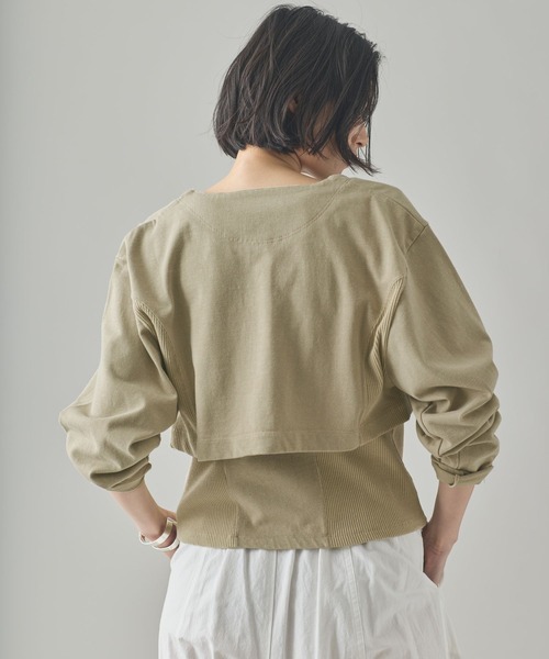 Curensology(カレンソロジー)の「Curensology(カレンソロジー)/<&RC>フェードコンビカーディガン(カーディガン/ボレロ・レディース・ベージュ/グレー・FREE)」の5枚目の写真