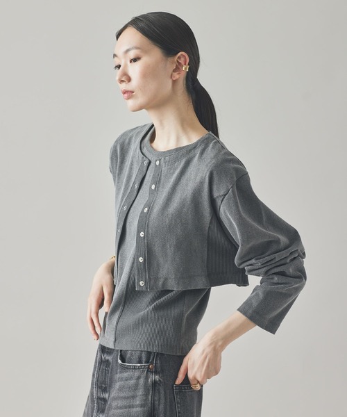 Curensology(カレンソロジー)の「Curensology(カレンソロジー)/<&RC>フェードコンビカーディガン(カーディガン/ボレロ・レディース・ベージュ/グレー・FREE)」の10枚目の写真