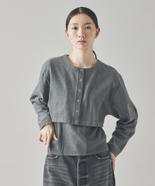 Curensology(カレンソロジー)の「Curensology(カレンソロジー)/<&RC>フェードコンビカーディガン(カーディガン/ボレロ・レディース・ベージュ/グレー・FREE)」の12枚目の写真