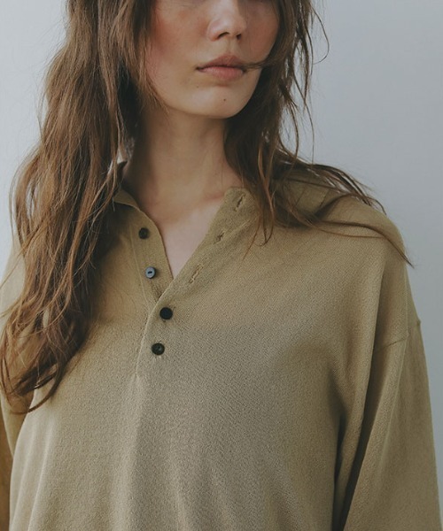 ETRE TOKYO / オープンネックニットポロ ハーフスリーブニットポロ（Tシャツ/カットソー）｜ETRE TOKYO