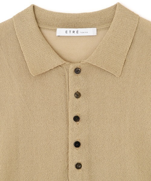 限定お値下げ♡ETRE TOKYO ハーフスリーブニットポロ ハーフスリーブニットポロ(F BEIGE): トップス │ ETRE TOKYO