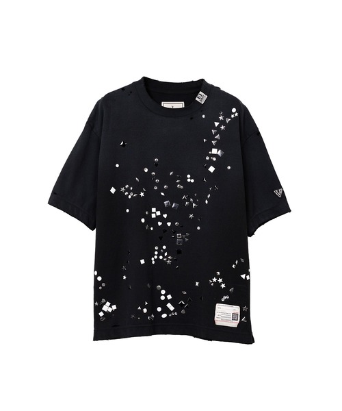 Maison MIHARA YASUHIRO（メゾンミハラヤスヒロ）の「Embellished Distressed T-Shirt（Tシャツ/カットソー・レディース・ブラック/ホワイト/グレー・38/36/40）」の3枚目の写真