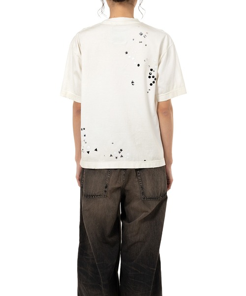Maison MIHARA YASUHIRO（メゾンミハラヤスヒロ）の「Embellished Distressed T-Shirt（Tシャツ/カットソー・レディース・ブラック/ホワイト/グレー・38/36/40）」の7枚目の写真