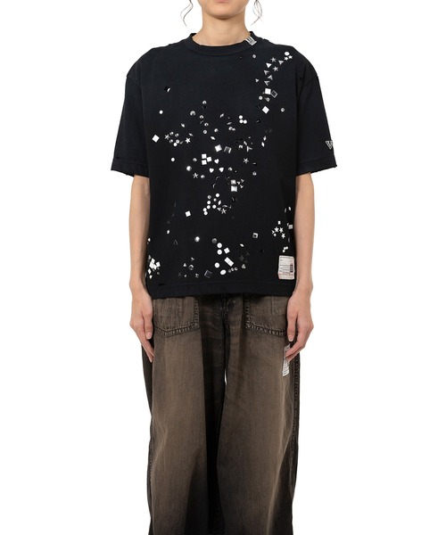 Maison MIHARA YASUHIRO（メゾンミハラヤスヒロ）の「Embellished Distressed T-Shirt（Tシャツ/カットソー・レディース・ブラック/ホワイト/グレー・38/36/40）」の12枚目の写真