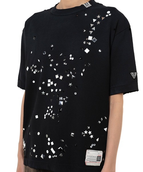 Maison MIHARA YASUHIRO（メゾンミハラヤスヒロ）の「Embellished Distressed T-Shirt（Tシャツ/カットソー・レディース・ブラック/ホワイト/グレー・38/36/40）」の16枚目の写真
