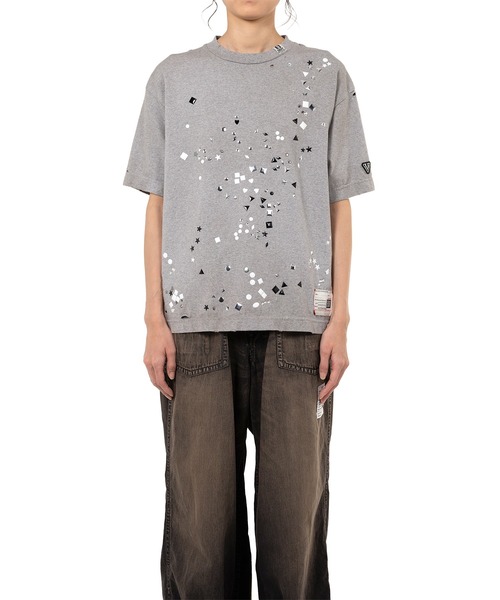 Maison MIHARA YASUHIRO（メゾンミハラヤスヒロ）の「Embellished Distressed T-Shirt（Tシャツ/カットソー・レディース・ブラック/ホワイト/グレー・38/36/40）」の19枚目の写真