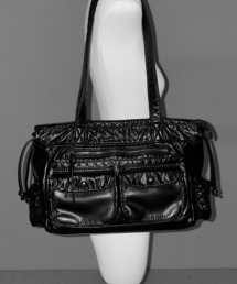 ※※【 ３color 】アウトポケットジップアップエンボスヴィンテージハンドバッグ ／ out pocket zipup embossed vintage handbag