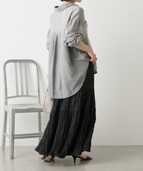 Jena espace merveilleux（ジェナ　エスパスメルヴェイユ）の「ガーゼデニムシャツ（シャツ/ブラウス・レディース・ブルー/グレー・FREE）」の10枚目の写真