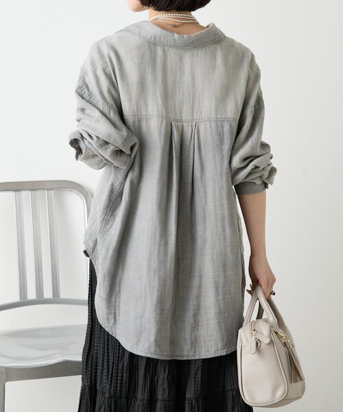 Jena espace merveilleux（ジェナ　エスパスメルヴェイユ）の「ガーゼデニムシャツ（シャツ/ブラウス・レディース・ブルー/グレー・FREE）」の15枚目の写真