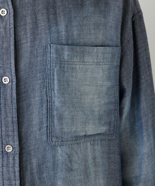 Jena espace merveilleux（ジェナ　エスパスメルヴェイユ）の「ガーゼデニムシャツ（シャツ/ブラウス・レディース・ブルー/グレー・FREE）」の6枚目の写真