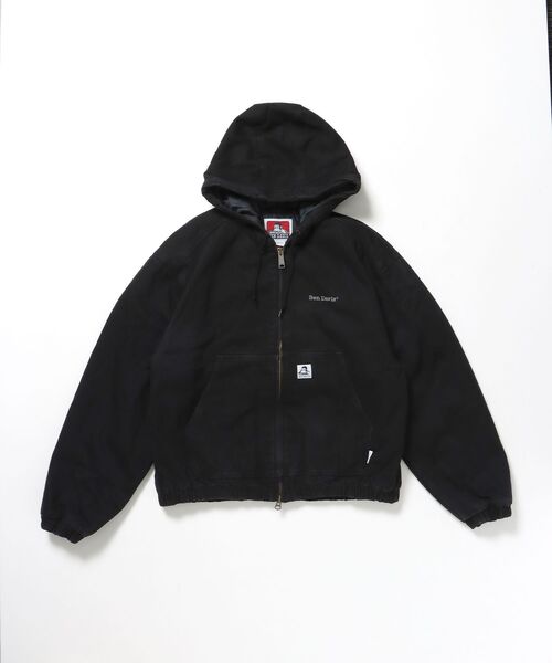 BEN DAVIS（ベンデイビス）の「【BEN DAVIS（ベンデイビス）】WORKERS PARKA / ジップパーカー フーディ 中綿 キルト ワークジャケット ダブルジップ（ブルゾン・メンズ・ブラック/アイボリー/ブラウン/ターコイズブルー/その他1・LARGE/MEDIUM/X-LARGE）」の6枚目の写真