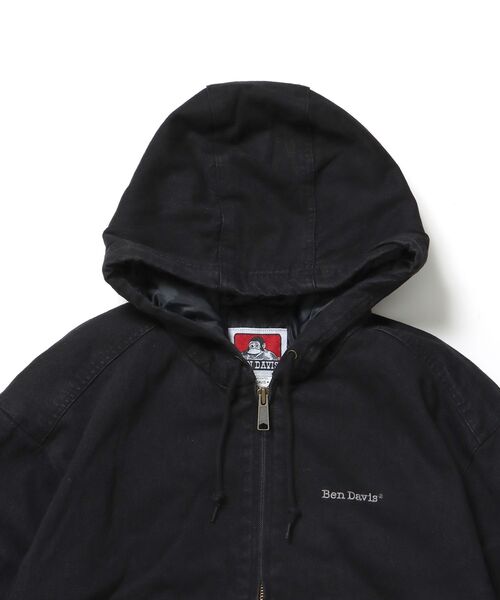 BEN DAVIS（ベンデイビス）の「【BEN DAVIS（ベンデイビス）】WORKERS PARKA / ジップパーカー フーディ 中綿 キルト ワークジャケット ダブルジップ（ブルゾン・メンズ・ブラック/アイボリー/ブラウン/ターコイズブルー/その他1・LARGE/MEDIUM/X-LARGE）」の8枚目の写真