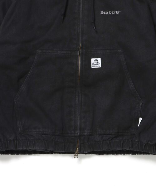 BEN DAVIS（ベンデイビス）の「【BEN DAVIS（ベンデイビス）】WORKERS PARKA / ジップパーカー フーディ 中綿 キルト ワークジャケット ダブルジップ（ブルゾン・メンズ・ブラック/アイボリー/ブラウン/ターコイズブルー/その他1・LARGE/MEDIUM/X-LARGE）」の10枚目の写真