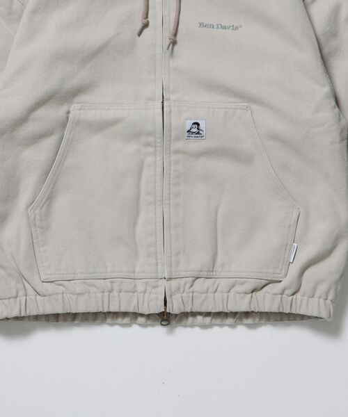 BEN DAVIS（ベンデイビス）の「【BEN DAVIS（ベンデイビス）】WORKERS PARKA / ジップパーカー フーディ 中綿 キルト ワークジャケット ダブルジップ（ブルゾン・メンズ・ブラック/アイボリー/ブラウン/ターコイズブルー/その他1・LARGE/MEDIUM/X-LARGE）」の14枚目の写真
