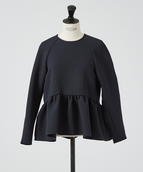 DESIGNWORKS(デザインワークス)の「ペプラムブラウス(シャツ/ブラウス・レディース・ネイビー/アイボリー・38)」の12枚目の写真