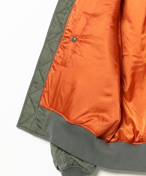 B:MING by BEAMS（ビーミングバイビームス）の「撥水 ナイロン MA-1（ユニセックス）（MA-1・メンズ・オリーブ/ブラック・M/S/XL/L）」の15枚目の写真