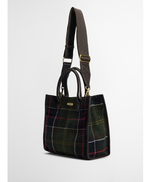 Barbour（バブアー）の「Barrhill タータンチェック トートバッグ（トートバッグ・レディース・オリーブ・ONE SIZE）」の5枚目の写真