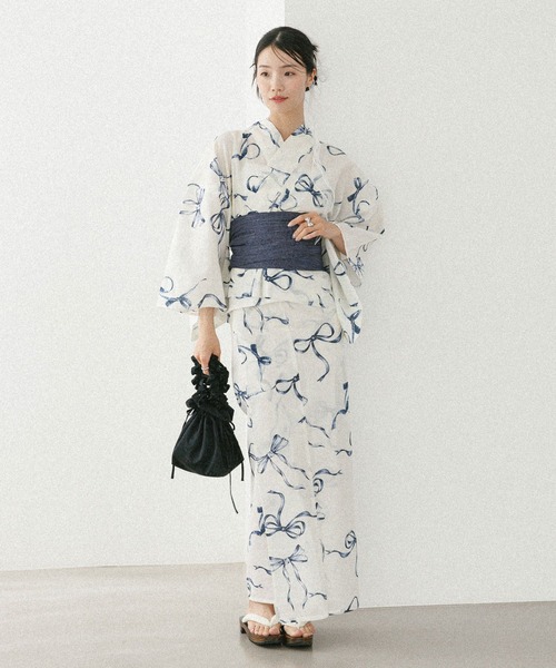 Heather（ヘザー）の「Heather アソート浴衣3点SET　570689（浴衣・レディース・ホワイト系その他/ベージュ系その他/ブルー系その他/グレー系その他・FREE）」の7枚目の写真