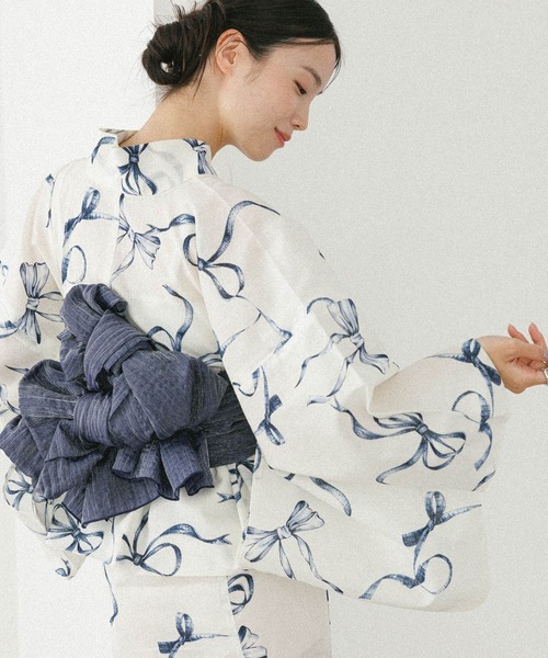 Heather（ヘザー）の「Heather アソート浴衣3点SET　570689（浴衣・レディース・ホワイト系その他/ベージュ系その他/ブルー系その他/グレー系その他・FREE）」の14枚目の写真