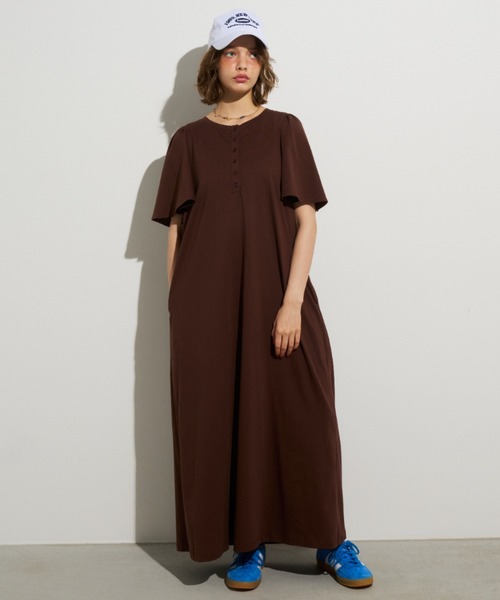 Unitage（ユニテージ）の「フレアスリーブカットワンピース（ワンピース・レディース・オレンジ/ブラウン/ブラック・FREE）」の13枚目の写真