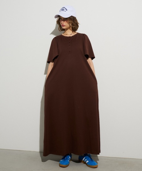 Unitage（ユニテージ）の「フレアスリーブカットワンピース（ワンピース・レディース・オレンジ/ブラウン/ブラック・FREE）」の12枚目の写真