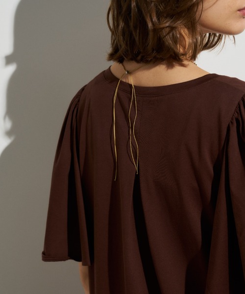 Unitage（ユニテージ）の「フレアスリーブカットワンピース（ワンピース・レディース・オレンジ/ブラウン/ブラック・FREE）」の7枚目の写真