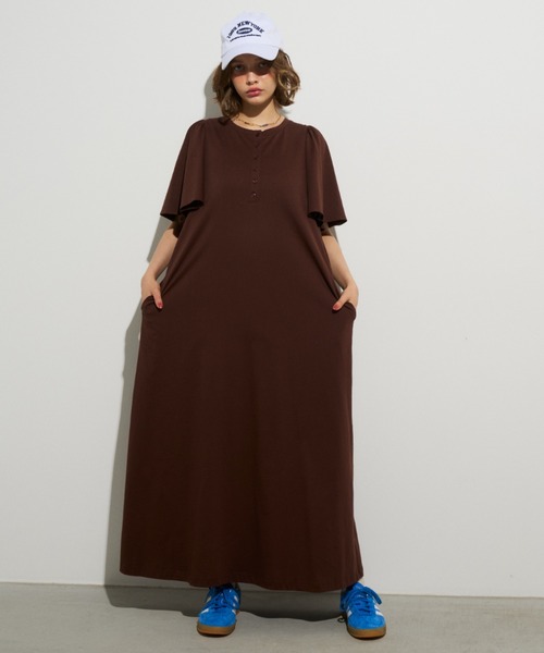 Unitage（ユニテージ）の「フレアスリーブカットワンピース（ワンピース・レディース・オレンジ/ブラウン/ブラック・FREE）」の11枚目の写真