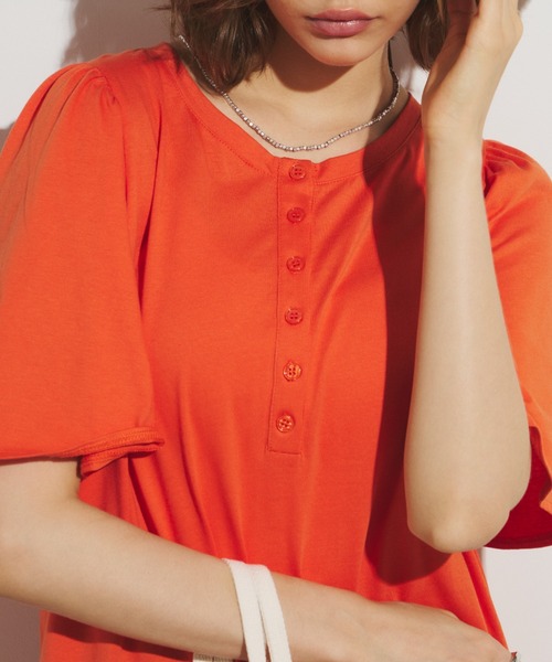 Unitage（ユニテージ）の「フレアスリーブカットワンピース（ワンピース・レディース・オレンジ/ブラウン/ブラック・FREE）」の15枚目の写真