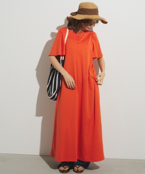 Unitage（ユニテージ）の「フレアスリーブカットワンピース（ワンピース・レディース・オレンジ/ブラウン/ブラック・FREE）」の21枚目の写真